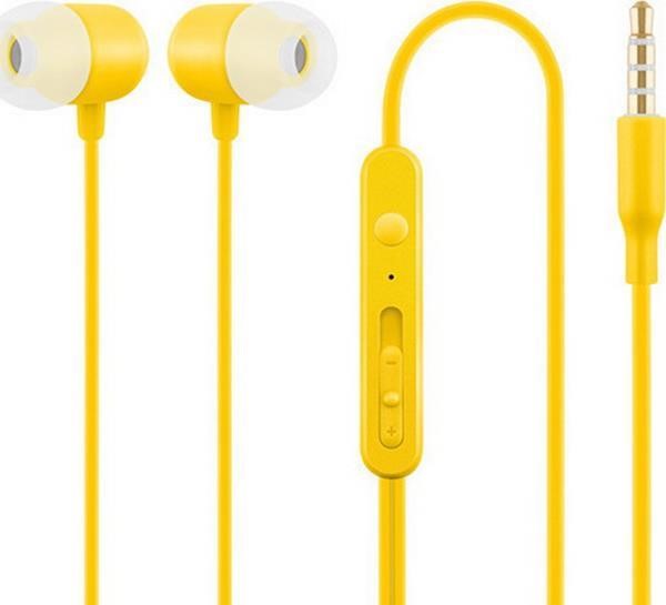 ACME HE21Y IN EAR HEADPHONES WITH MICROPHONE YELLOW